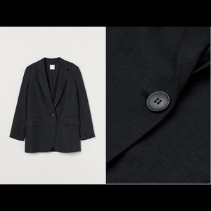 H&M Oversized Linen Blend Blazer